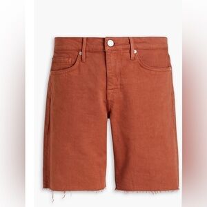 FRAME L’HOMME DENIM FRAYED SHORTS BRICK NEW
